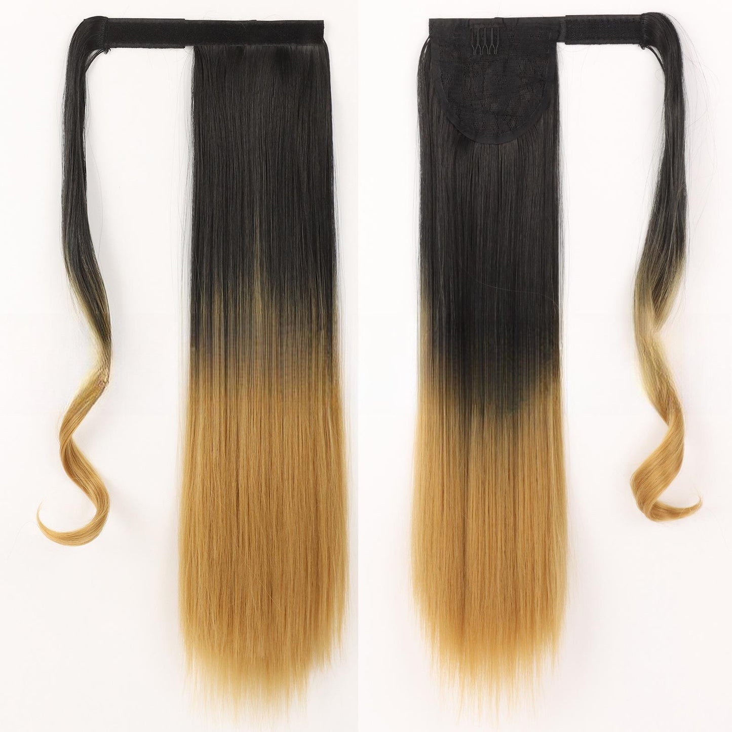 Women's Long Clip-In Ponytail Extension with Velcro Closure