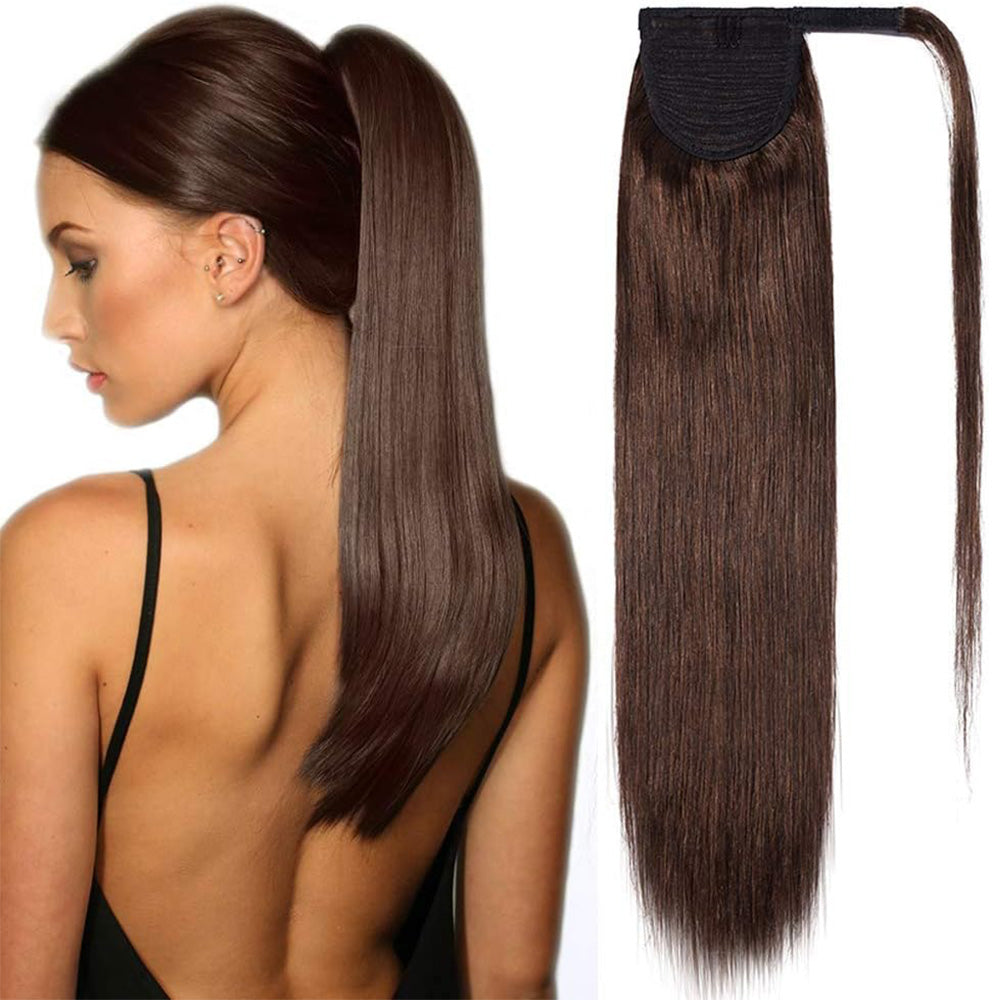 Women's Long Clip-In Ponytail Extension with Velcro Closure