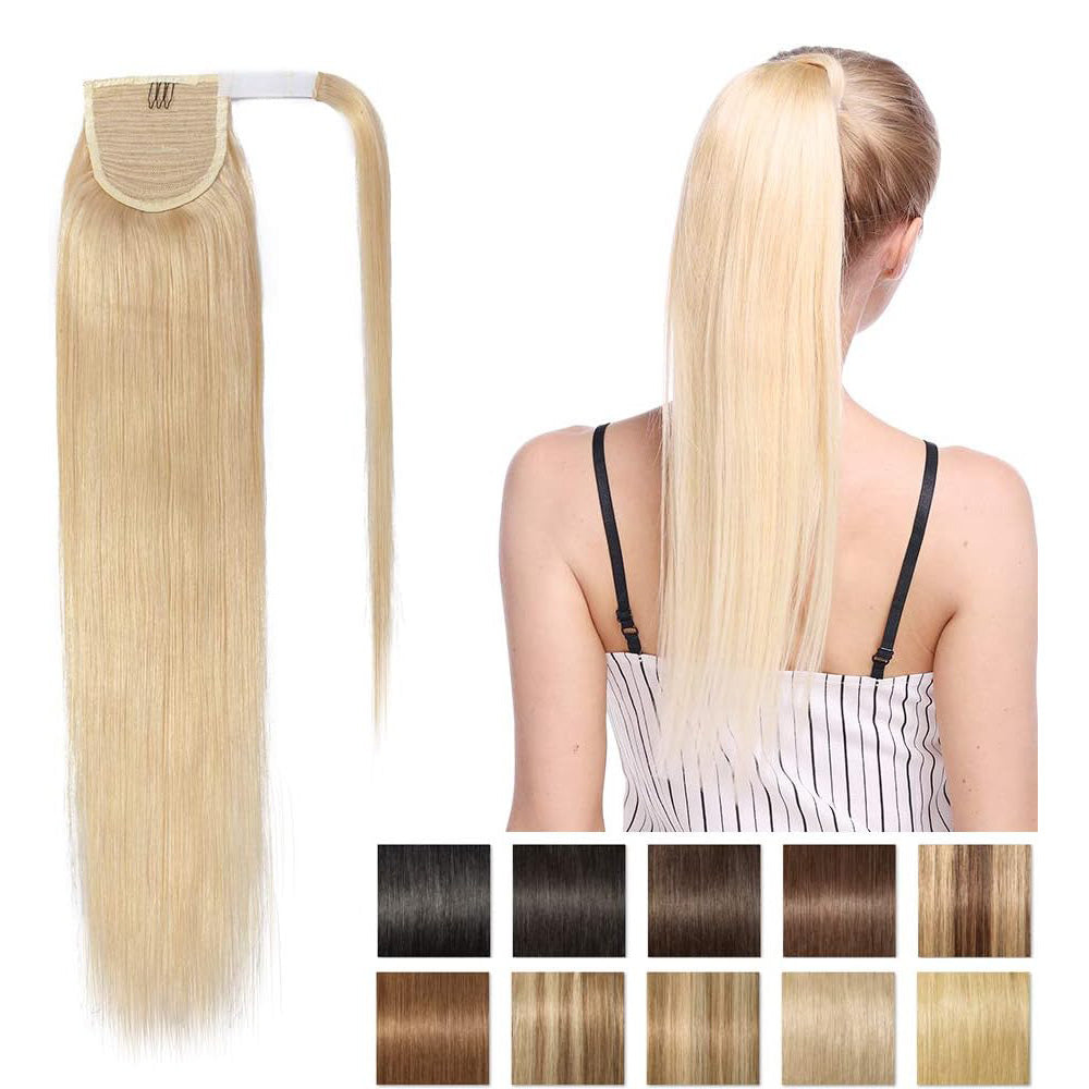 Women's Long Clip-In Ponytail Extension with Velcro Closure